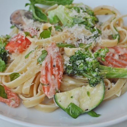 Pasta Primavera with Alfredo Sauce There's Always Pizza